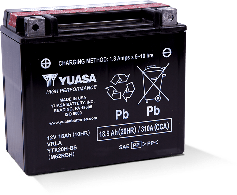 Yuasa Battery YUAM62RBH Yuasa YTX20H-BS High Performance AGM 12-Volt Battery W/bottle - User 1