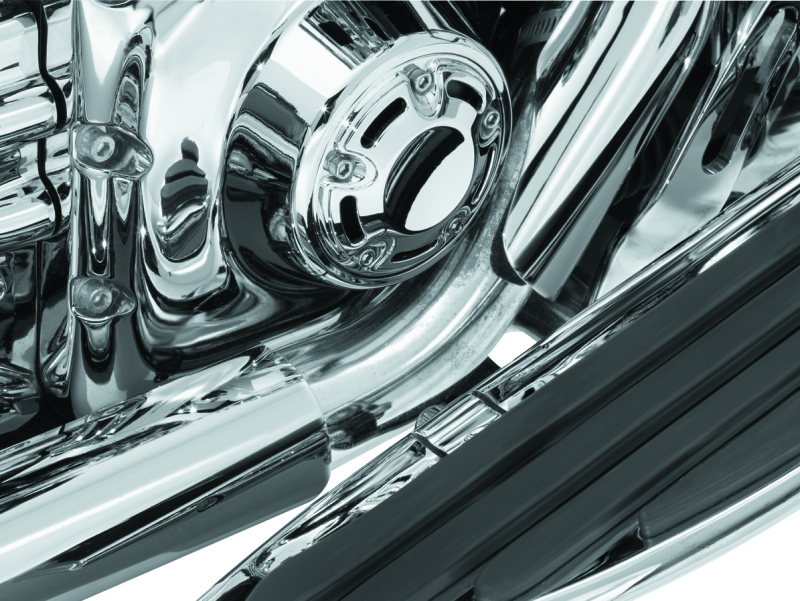 Kuryakyn 9196 Bridge The Gap Heat Shield 93-08 Touring Models Chrome - User 1