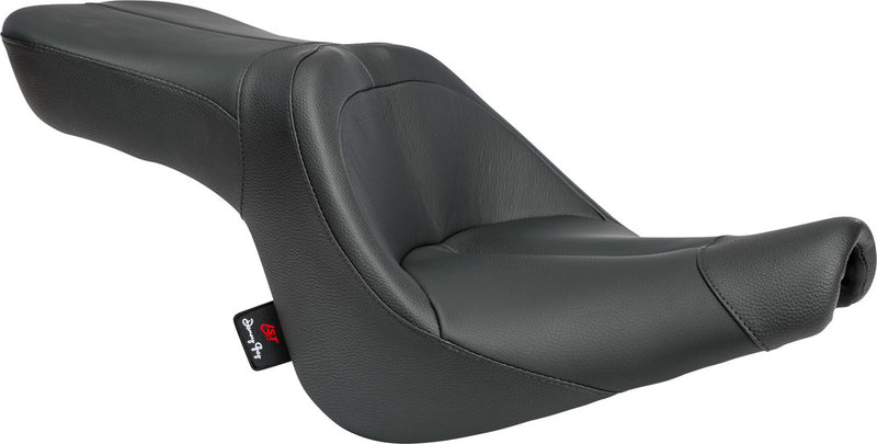 Danny Gray Tourist 2-UP Leather Seat Fxst `06-`10, Flstf B ` - FA-DGE-0312 For Harley Softail 2006-2017