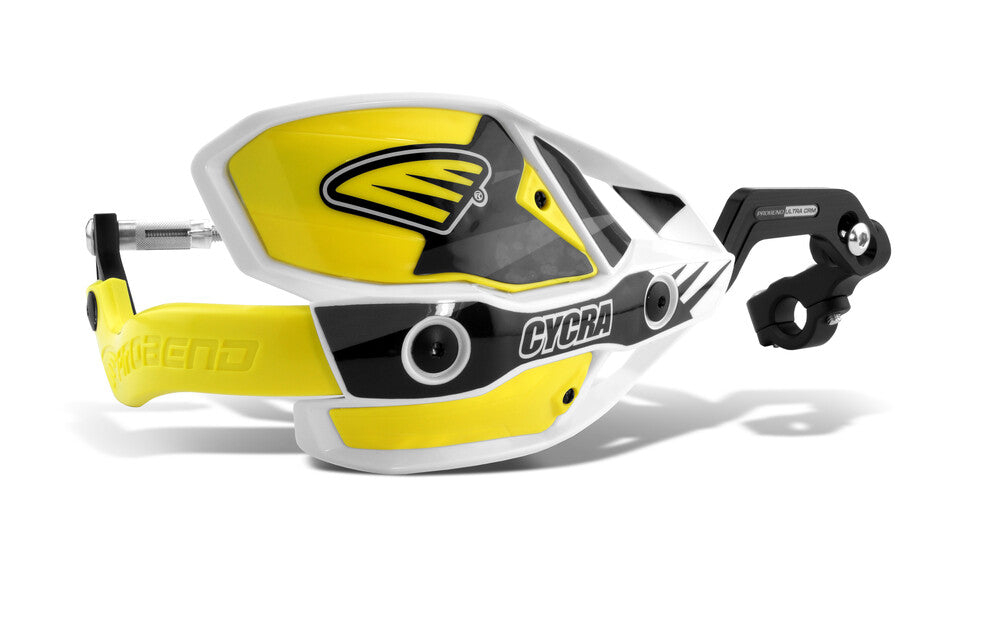 Cycra 714-1590 1CYC-7407-55X CRM WRAP AROUND HANDGUARDS 7/8" CLAMP - WHITE/YELLOW