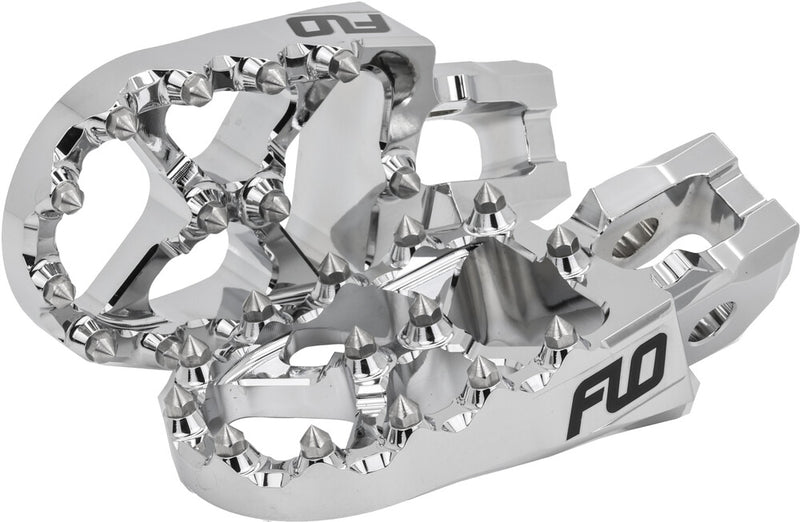 Flo Motorsports FLO Footpeg Chrome - FPEG-793CR For Sherco Dirt Bikes 2014-2025 | Yamaha Dirt Bikes 1999-2026