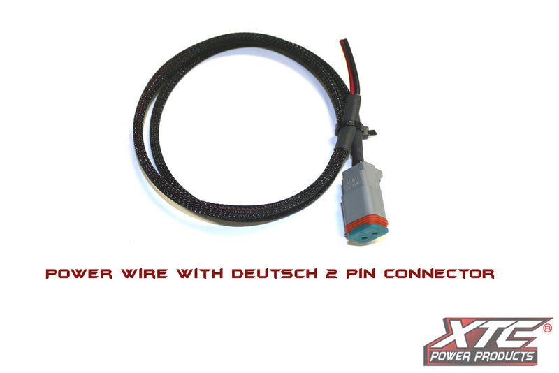 Xtc Power Products 630-1184 DT-CABLE-18-2 2' 18 GA. POWER WIRE TO 2 PIN DEUTSCH CONNECTOR