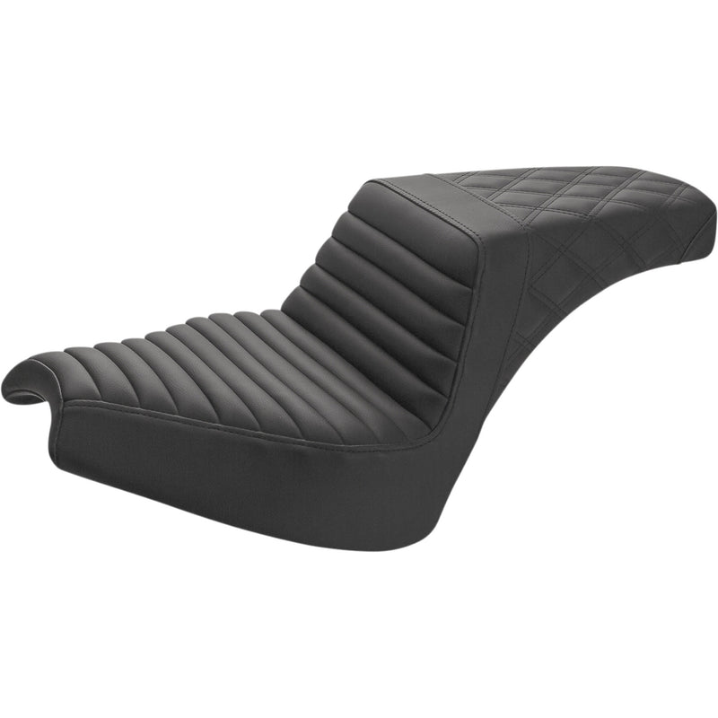 Saddlemen Step-Up Seat Front Tuck-N'-Roll Rear Lattice Stitch Black Chief - I21-04-176 For Indian 2022-2025