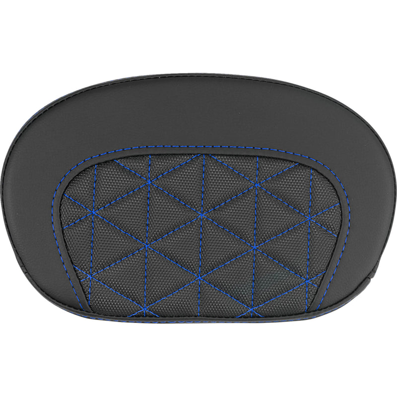 SADDLEMEN 0822-0710 061021101 Mini Contour Sissy Bar Pad tri-gripper - blue stitch