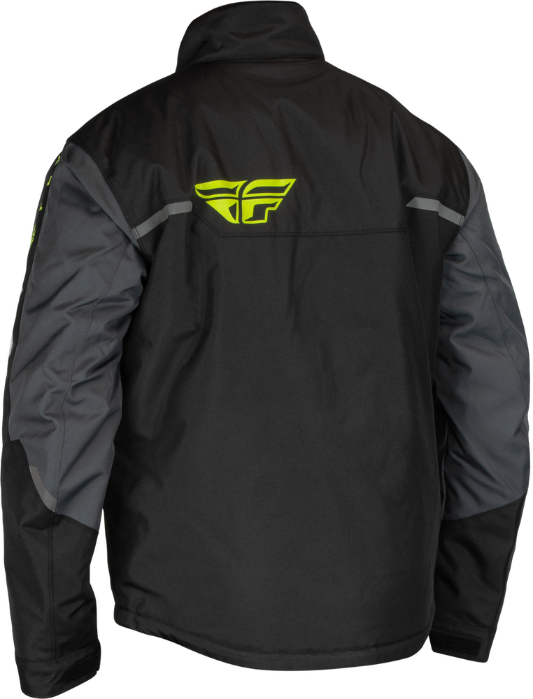 Fly Racing Outpost Jacket Black Grey HI-VIS XL