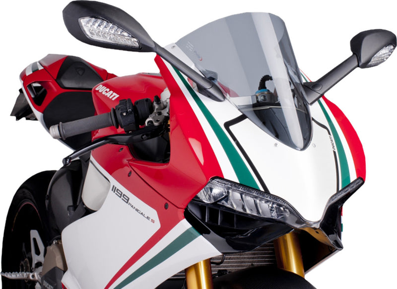 Puig Hi-Tech Parts Windscreen Racing Smoke - 5990H Ducati 1199 Panigale / 899 Panigale / Panigale 1299S Anniversario 2012-2015