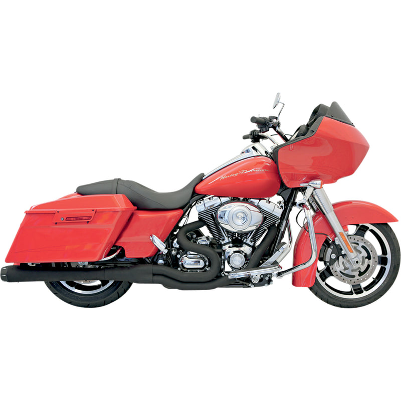 Bassani Xhaust Road Rage 2-Into-1 Exhaust System - FLH-747B For Harley Touring 1995-2016