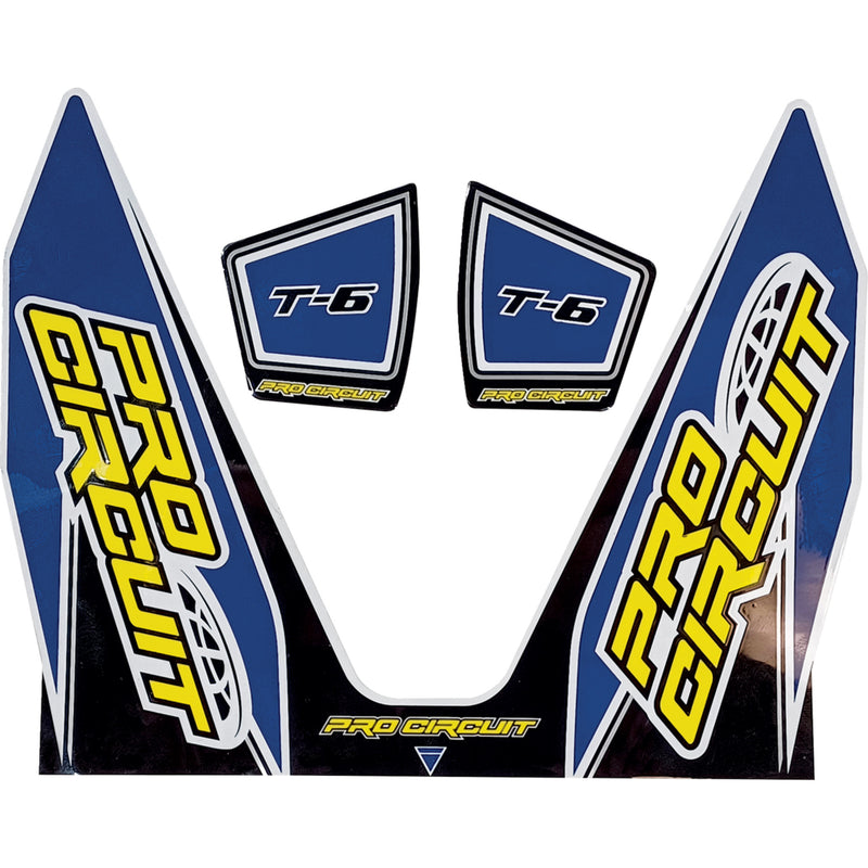 PRO CIRCUIT 1860-2267 D22T6-DB T-6 Exhaust Decals T-6 Decal - Dark Blue