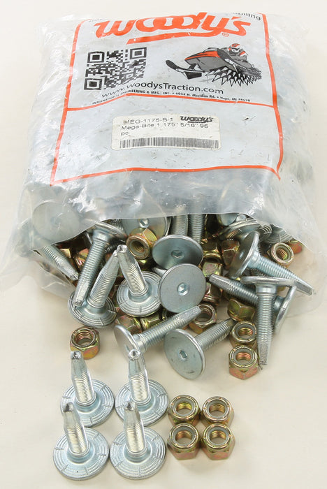 Woody's 18-3165-96 MEG-1175-B SILVER-MEGA-BITE TRAIL STUD 1.175" 96/PK
