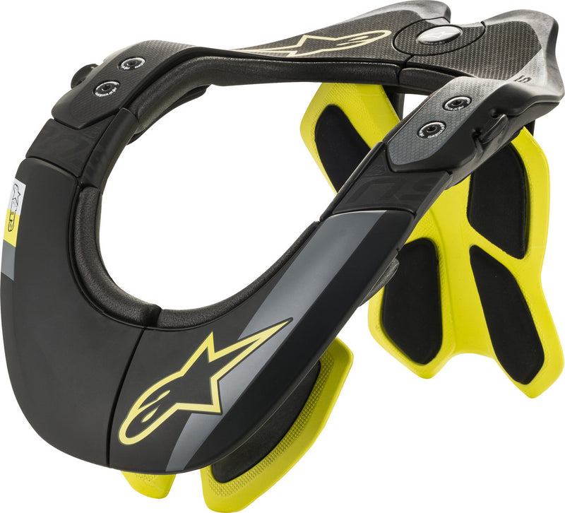 Alpinestars 482-6006 6500019-155-L/XL BNS TECH-2 NECK SUPPORT BLACK/YELLOW LG-XL