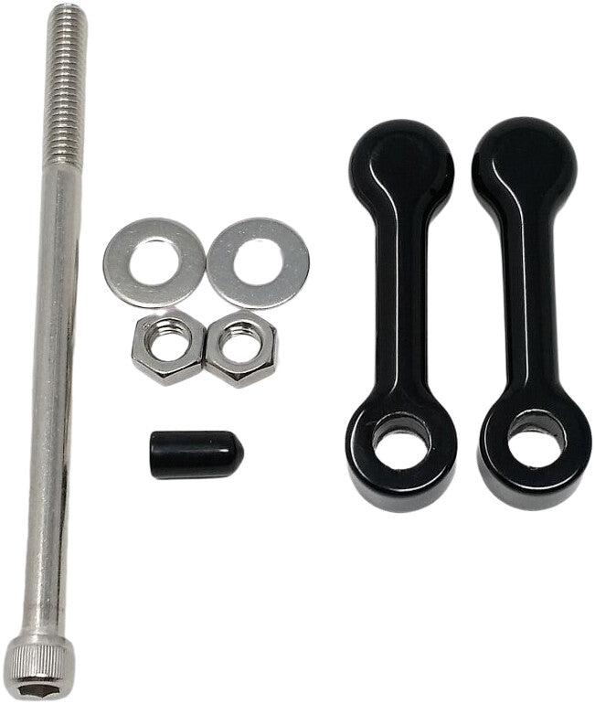 Dk Custom Products Billet Tank Lift Kit 2" ` Powder Coat Black - DK-SPT-TLK-2 For Harley Sportster 2004-2021