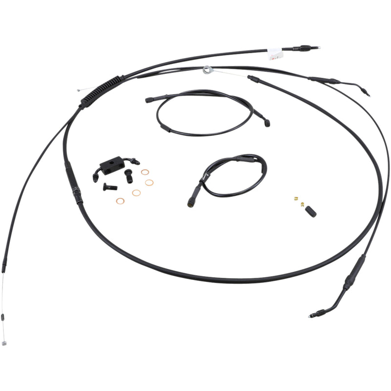 Burly Brand Complete Cable Kit - B30-1122 For Harley Dyna Wide Glide / Street Bob / Super Glide Custom / Switchback 2012-2017