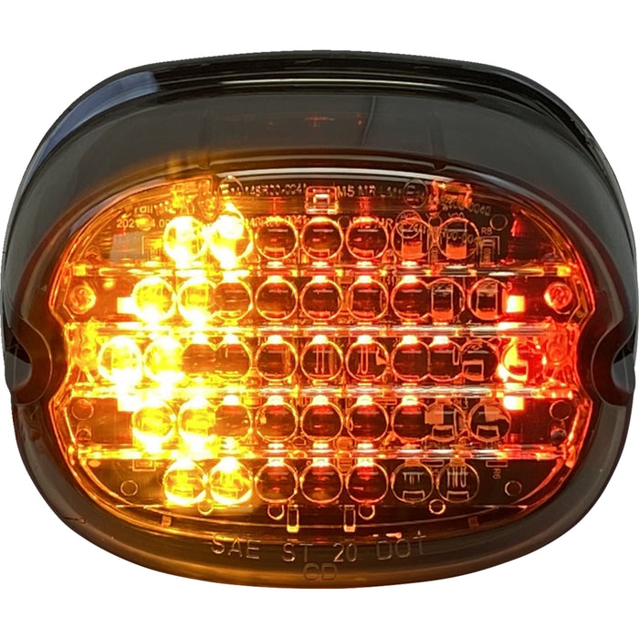 CUSTOM DYNAMICS 2010-1443 CD-INT-TL-NW-S Low Profile LED Taillight with Integrated Auxiliary Turn Signals - Taillight w/ Integrated Turn Signal - No Window - Smoke Lens