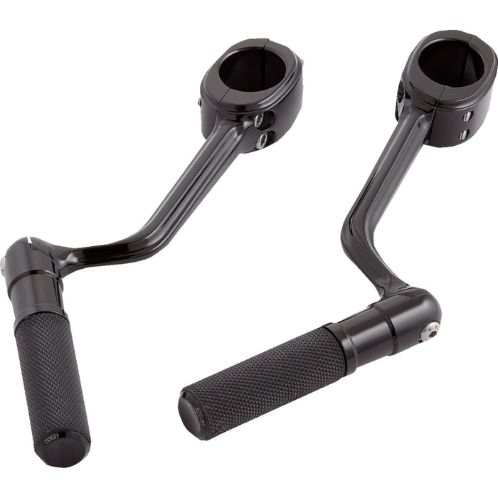 ARLEN NESS 1624-0404 400-045 Highway Peg Mounts with Pegs - Forged Highway Peg Mounts w/ Pegs - Black