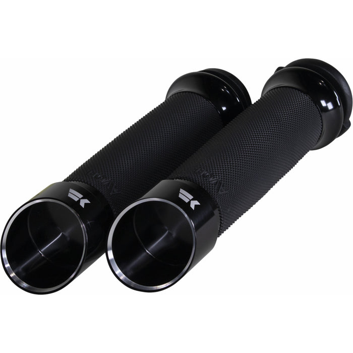KHROME WERKS 0630-2835 500140 Edge Grips - Custom Contour - TBW - Black
