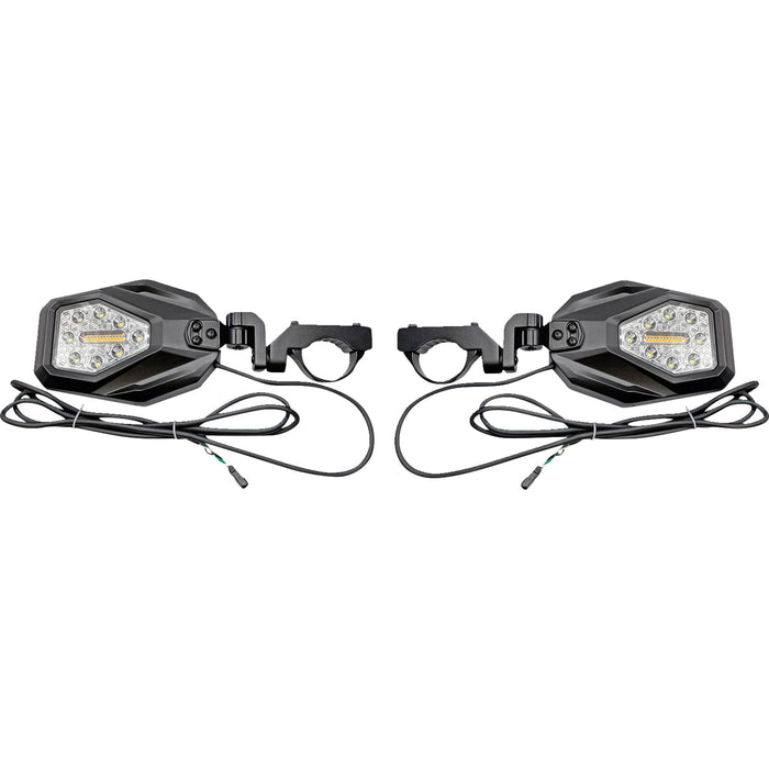 CUSTOM DYNAMICS 0640-1664 SXS-MIRROR SXS Mirror Mirrors - SXS - Side View - Hexagon - Black