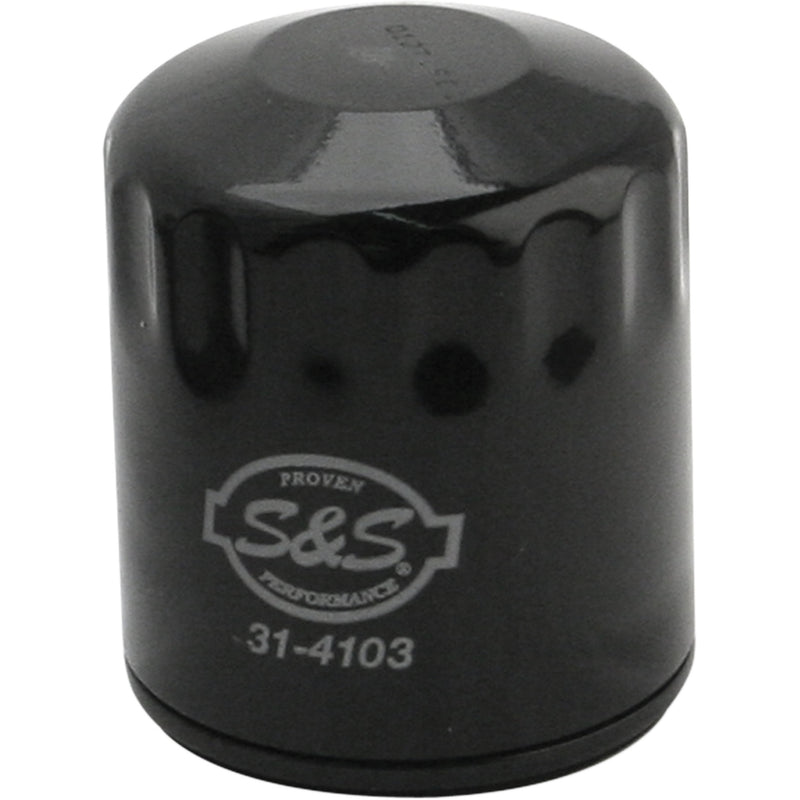 S&S Cycle Oil Filter Black - 31-4103A For Harley Motorcycles 1999-2026