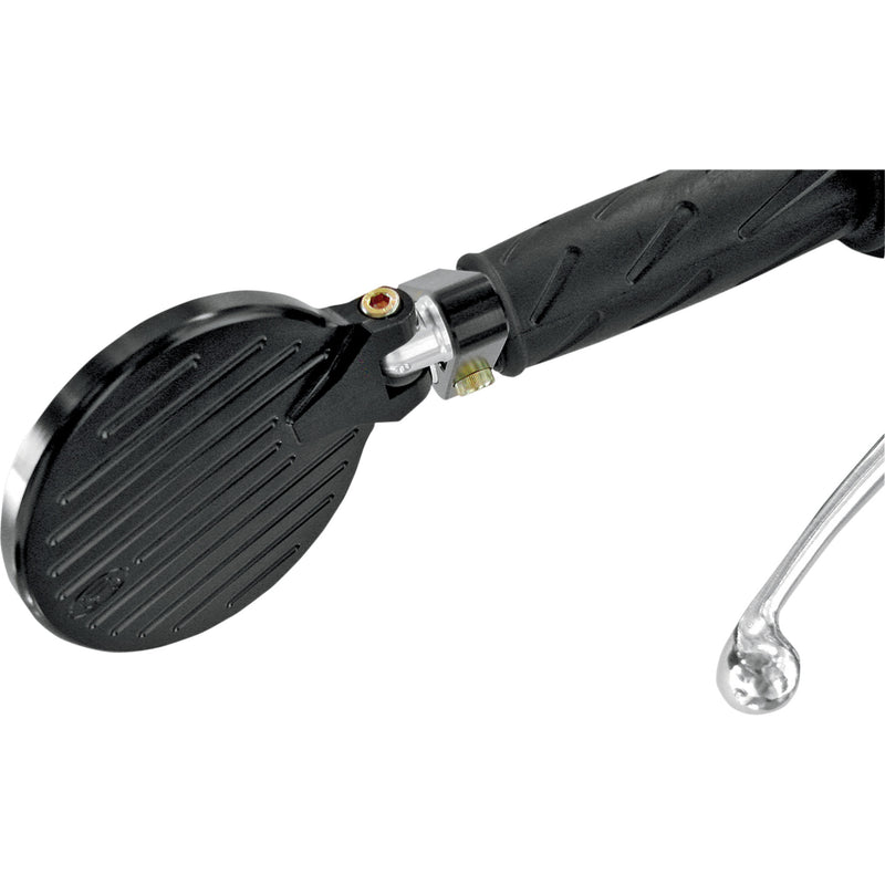 Joker Machine Cafe Racer Folding Bar End Mirror Side View Round Black 2-1/4" - 09-302B