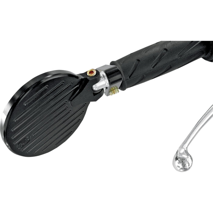JOKER MACHINE 0640-0486 09-302B Folding Bar End Mirror Folding Bar-End Mirror - 2-1/4" - Black