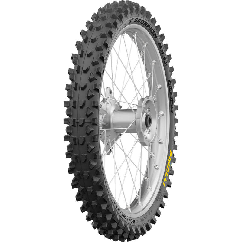 PIRELLI 0305-1028 4574700 Scorpion™ MX32 Mid Soft Tire Tire - Scorpion™ MX32 Mid Soft - Front - 80/100-21 - 51M