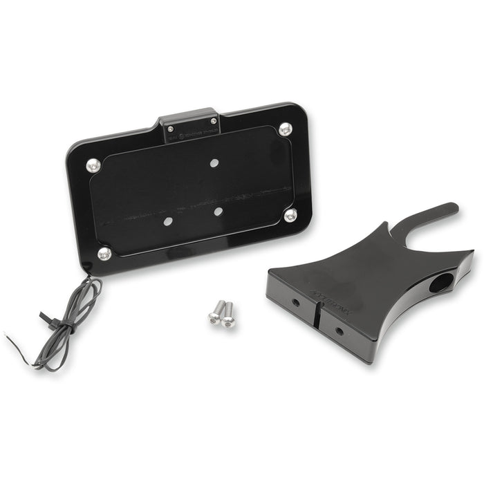ACCUTRONIX 2030-0814 LPF121HV-B Side-Mount License Plate Side Mount License Plate - Black