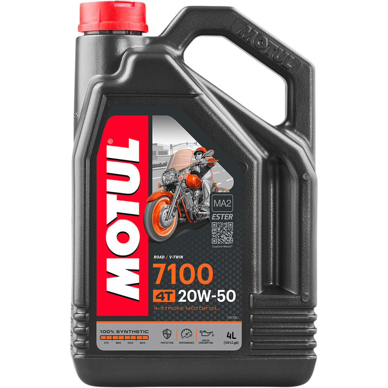 MOTUL 3601-0067 104104 7100 Synthetic 4T Engine Oil 7100 4T Synthetic Oil - 20W-50 - 4L