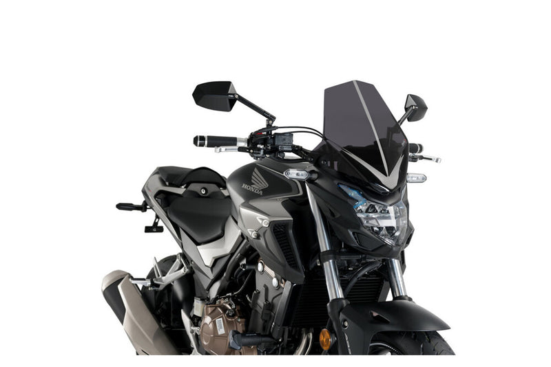 Puig Hi-Tech Parts Windscreen Naked NEW GEN Sport Dark Smoke - 3657F Honda CB500F 2016-2021