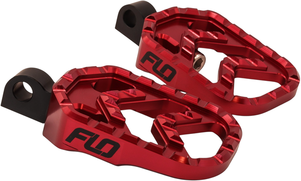 Flo Motorsports 122-0821 V-800R SAVAGE SERIES FOOTPEGS RED