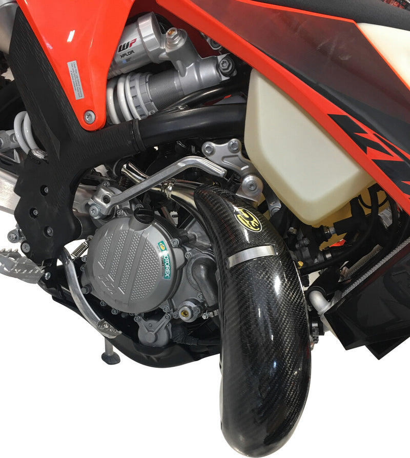 P3 Pipe Guard Carbon Fiber - 101050 For Husqvarna 150i / TE150i / TE 150 2020-2025 | KTM XC 150 2020-2025