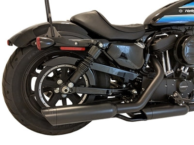 Tab Performance 151-2290-C3-Z 14 -Up Harley Davidson Sportster XL Black Tip Slip On Muffler Compatible Exhaust Pipes with Zombie Baffles (Loud) and Chrome Billet Aluminum Slash Cut End Caps