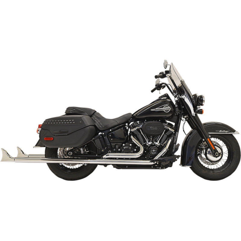 Bassani Xhaust Fishtail Duals 2-Into-2 Exhaust System - 1S96E-39 For Harley Softail 2018-2024