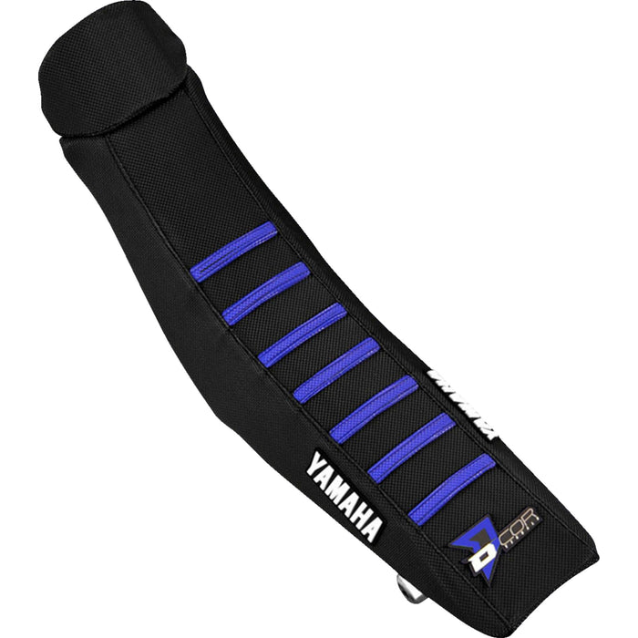D'COR VISUALS 0821-3483 30-50-141 Seat Cover black w/ blue ribs - yz '22-'25
