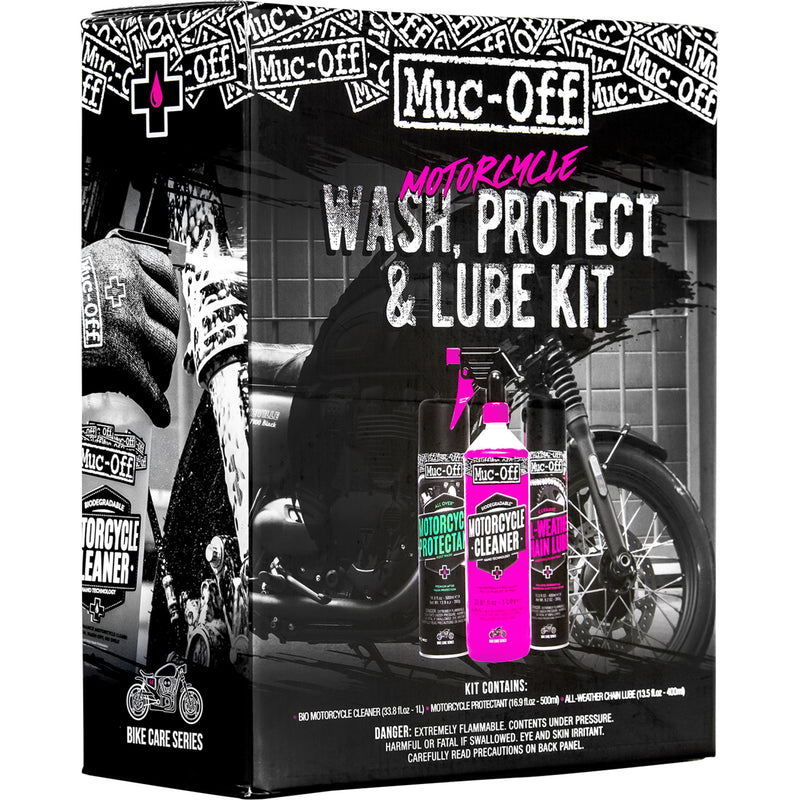 MUC-OFF USA 3704-0406 20095US Motorcycle Wash, Protect & Lube Kit