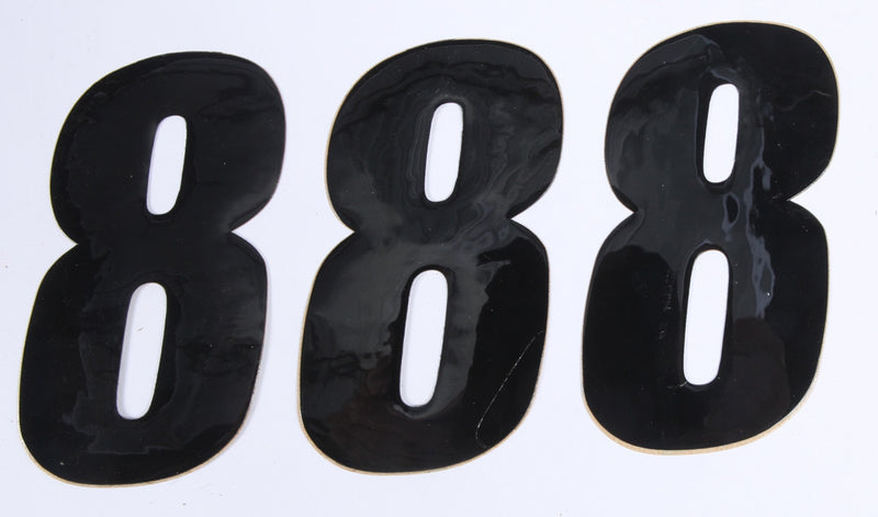 D'cor Visuals D-Cor Number 8 Black 4" 3/PK - 45-24-8