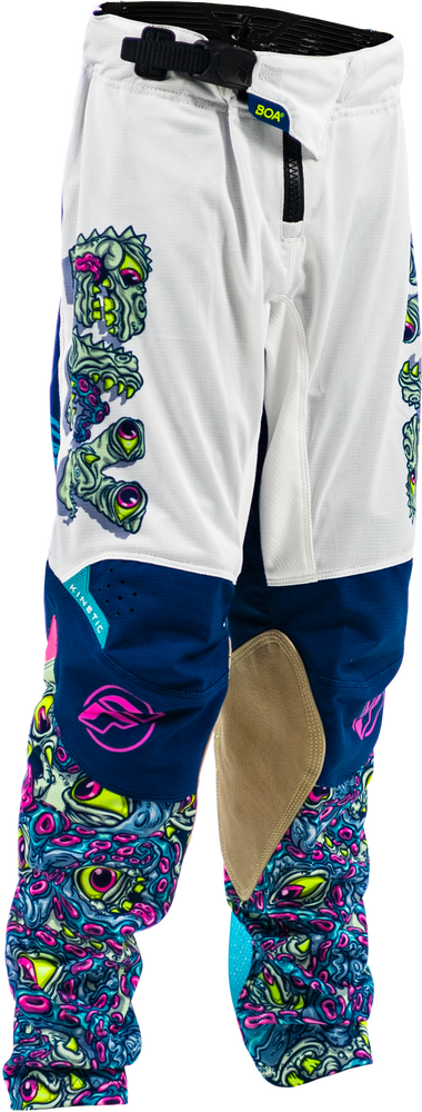 Fly Racing 380-34426 380-34426 YTH KINETIC MUTANT MESH PANTS WHITE/BLUE/MULTI SZ 26