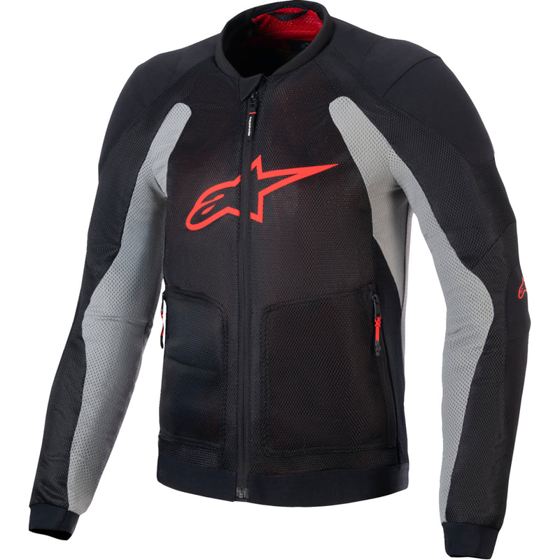 ALPINESTARS Troop-Air Jacket Black/Ash - Gray/Bright Red