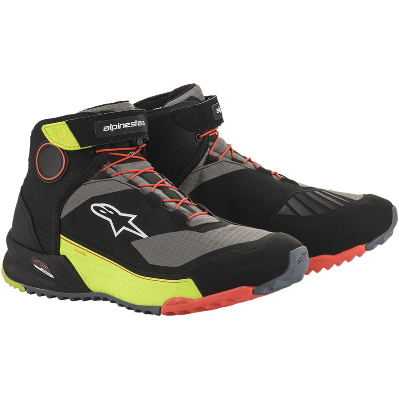 ALPINESTARS 3405-2550 2611820153812 CR-X Drystar® Riding Shoes CR-X Drystar® Shoes - Black/Red/Yellow Fluorescent - US 12