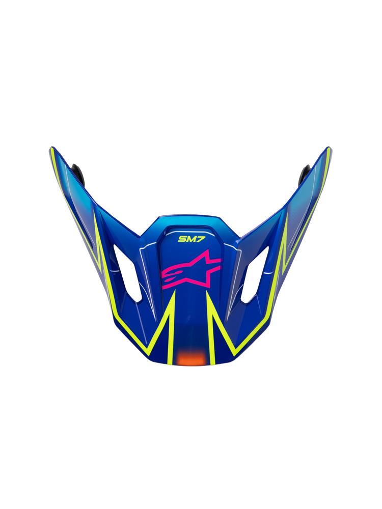 Alpinestars 482-00231 8981426-7254-TU SM7 CAST VISOR ECE06 BLUE/PNK/YLW FLUO GLOSSY