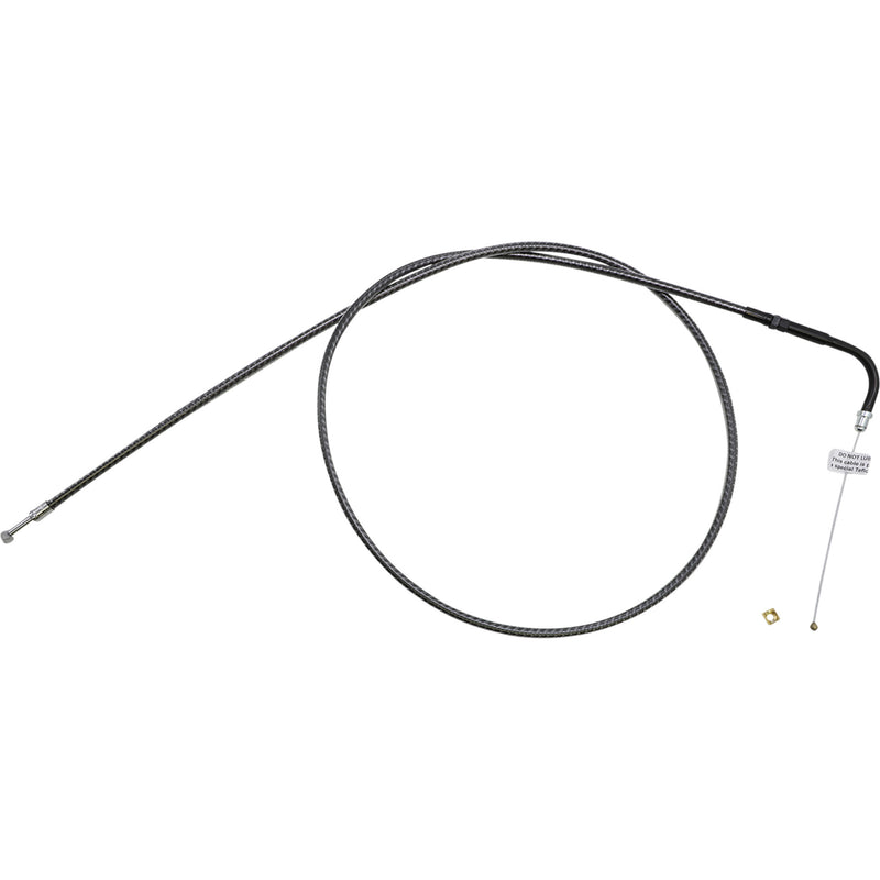 Magnum Shielding Karbonfibr Braided Throttle Idle Cable 49-5/8" - 732110 For Harley Motorcycles 1984-2017
