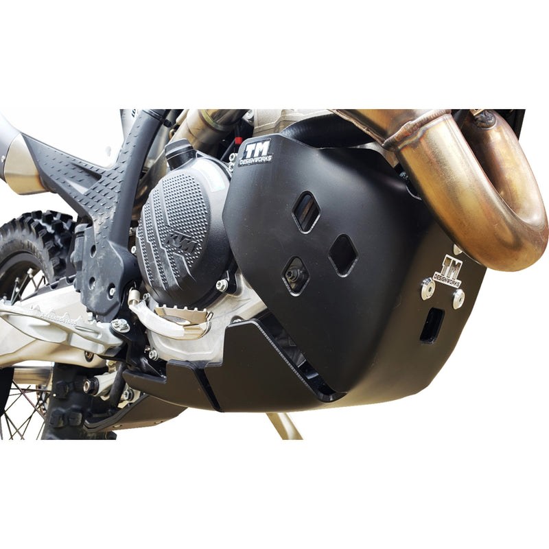 T.m. Designworks With Linkage Skid Plate - KHLG-362-BK For Gas Gas Dirt Bikes 2023-2025 | KTM 250 Factory Edition / SX-F 250 / XC-F 350 2022-2025