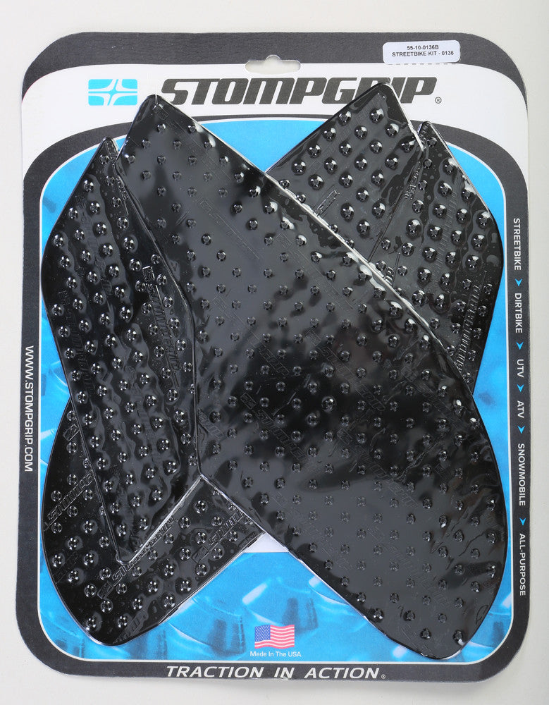 Stompgrip Tank PAD Kit Volcano Black - 55-10-0136B Suzuki 650 / 650X 2017-2023