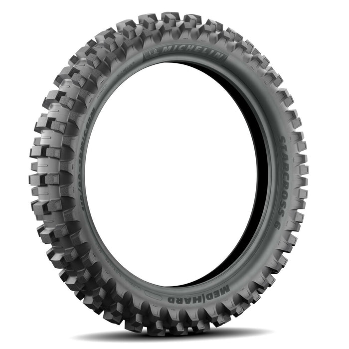 Michelin 87-94607 42268 TIRE STARCROSS 6 MED HARD REAR 100/90-19 57M BIAS TT
