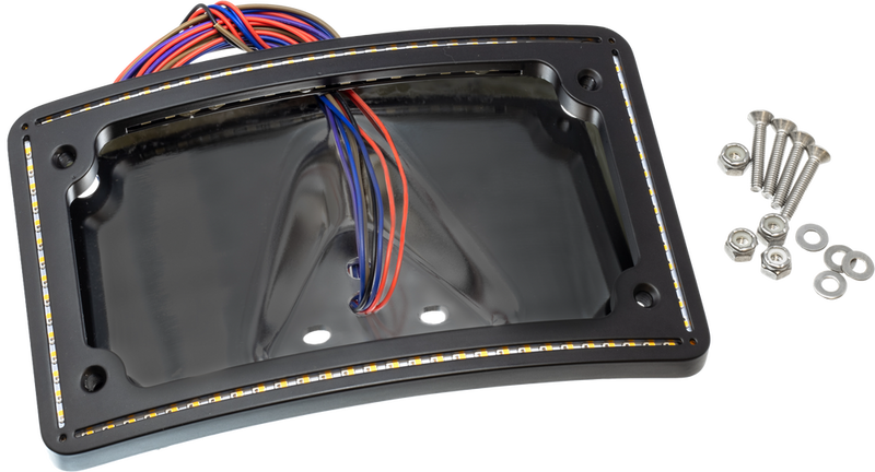 Letric Lighting Co 850-09709 LLC-CPPL-B PERFECT PLATE LIGHT CURVE BLK UNIVERSAL FIT