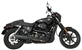 Tab Performance Street Tip Compatible Slip-On Exhaust Black Chrome Straight Tips, 2.25" Louvered - 161-2209-C2-2.25 For Harley Street 2014-2020