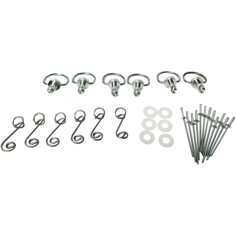 CYCLE PERFORMANCE PROD. 0521-0195 CPP/9031 Quik-Fasin'™ Kit D-Ring Kit - Silver Springs
