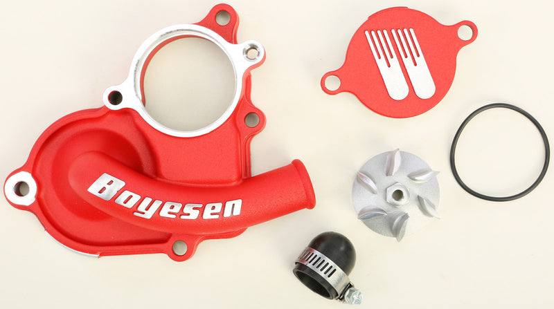 Boyesen Waterpump Cover & Impeller Kit RED - WPK-26AR Suzuki RMZ 450 / 450Z 2008-2026