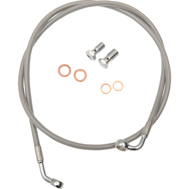 LA Choppers Stainless Steel Brake Line Kit 12" 14" Ape Hanger Handlebars - LA-8100B13 For Harley Softail 1996-2015