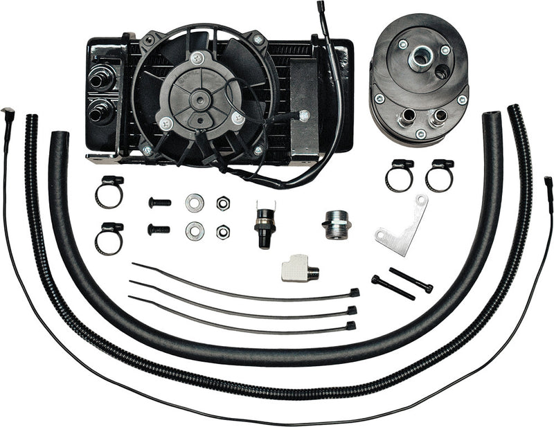 Jagg Lowmount OIL Cooler FAN-Assisted - 751-FP2400 For Harley Touring 2009-2015