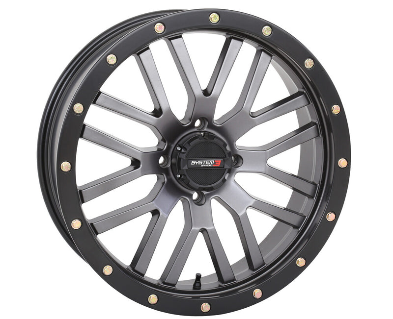 System 3 ST3 Wheel 20X7 4+2.5 (+10MM) 4/137 Matte Gunmetal Grey Blac - 20S3-1537 For Honda Pioneer 2016-2023 | Bombardier Outlander 2003-2006