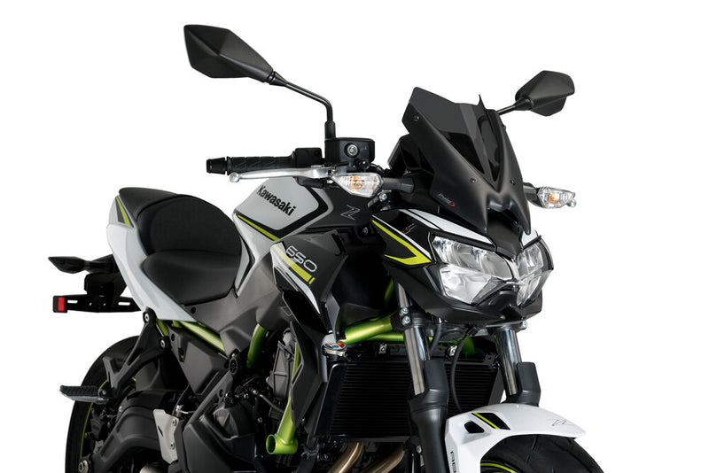 Puig Hi-Tech Parts Windscreen Naked NEW GEN Sport Dark Smoke - 3864F Kawasaki 650 2020-2023